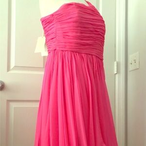 Oscar Dress!  Erin Fuchsia one shoulder dress